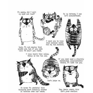 Tim Holtz Rubber Stamp Set - Snarky Cat