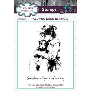 Creative Expressions Andy Skinner Rubber Stamp Set - All You Need is a Hug