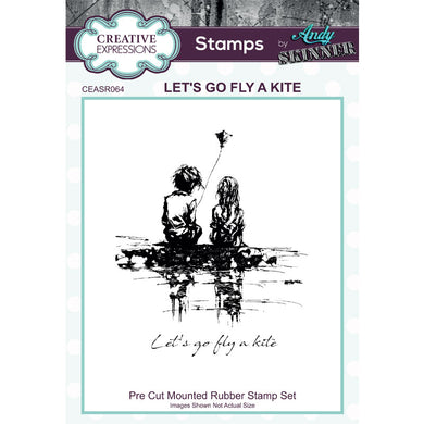 Creative Expressions Andy Skinner Rubber Stamp Set - Let's Go Fly A Kite