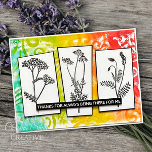 Creative Expressions Sam Poole A6 Clear Stamp Set - Meadow Beauty