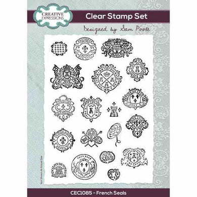 Creative Expressions Sam Poole A5 Clear Stamp Set - French Seals