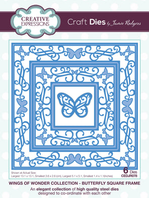 Creative Expressions Jamie Rodgers Wings of Wonder Collection - Butterfly Square Frame
