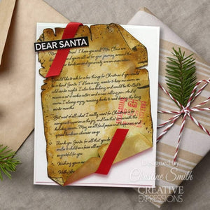 Creative Expressions Rubber Stamp - Letter to Santa