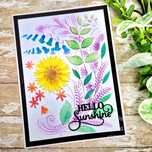 Creative Expressions 3D Embossing Folder Companion Colouring Stencil - Sunshine Serenade