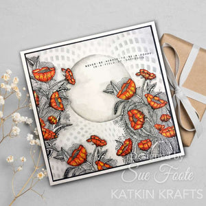 Katkin Krafts A5 Clear Stamp Set - Poppy Power