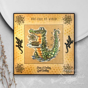 Pink Ink Designs A5 Clear Stamp Set - Fauna Series : What's Up Croc?