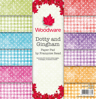 Woodware Francoise Read Dotty & Gingham 8 x 8 Paper Pad