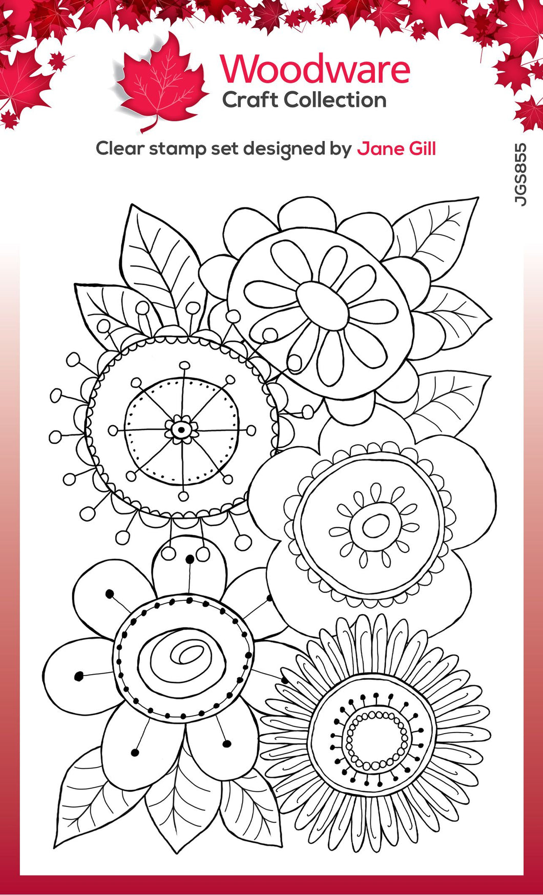 Woodware Clear Magic Single - Petal Doodles All Bunched Up