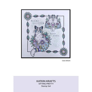 Katkin Krafts A5 Clear Stamp Set - Sitting Pretty