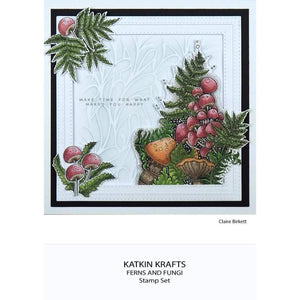 Katkin Krafts A5 Clear Stamp Set - Ferns and Fungi