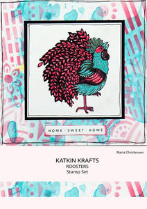 Katkin Krafts A5 Clear Stamp Set - The Roosters