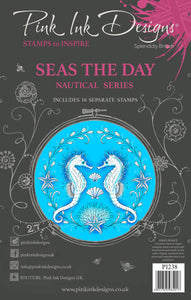 Pink Ink Designs A5 Clear Stamp Set - Nautical Series : Seas The Day