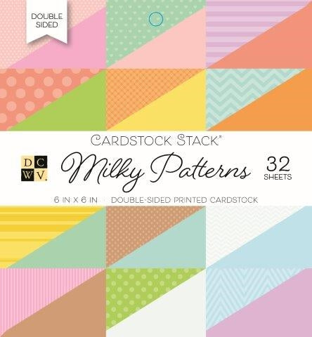 DCWV Milky Patterns 6 x 6 Cardstock Stack