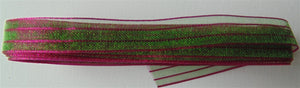 Sheer Iridescent Ribbon 3/8" - Raspberry Lime 3m
