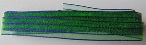 Sheer Iridescent Ribbon 3/8" - Cobalt Jade 3m