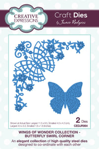 Creative Expressions Jamie Rodgers Wings of Wonder Collection - Butterfly Swirl Corner