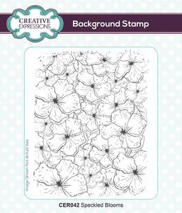 Creative Expressions Rubber Stamp - Speckled Blooms Background