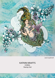 Katkin Krafts A5 Clear Stamp Set - Coral