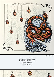 Katkin Krafts A5 Clear Stamp Set - Dark Smoke
