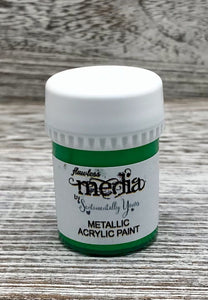 Phill Martin Sentimentally Yours Flawless Media Metallic Acrylic Paint - Fresh Green