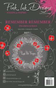 Pink Ink Designs A5 Clear Stamp Set - Frames Collection : Remember Remember
