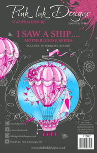 Pink Ink Designs A5 Clear Stamp Set - Mother Goose Series : I Saw A Ship