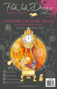 Pink Ink Designs A5 Clear Stamp Set - Mother Goose Series : Hickory Dickory Dock