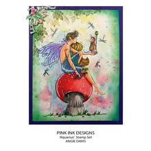 Pink Ink Designs A5 Clear Stamp Set - Astrology Series : Aquarius Independence