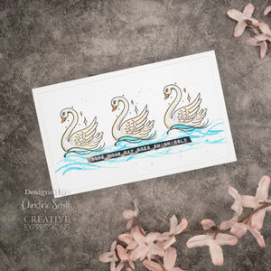 Creative Expressions Designer Boutique A6 Clear Stamp - Swan in a Million
