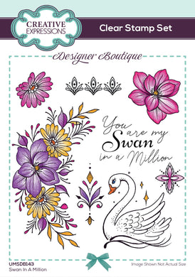 Creative Expressions Designer Boutique A6 Clear Stamp - Swan in a Million