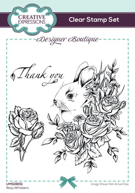 Creative Expressions Designer Boutique A6 Clear Stamp - Rosy Whiskers