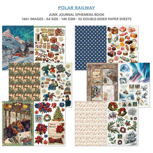 Ciao Bella Polar Railway A4 Junk Journal Ephemera Book