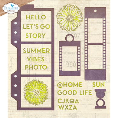 Elizabeth Craft Designs Planner Essentials Dies - Frame Page with Gerbera's