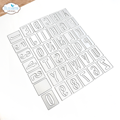 Elizabeth Craft Designs Planner Essentials Dies - Stencil Alphabet