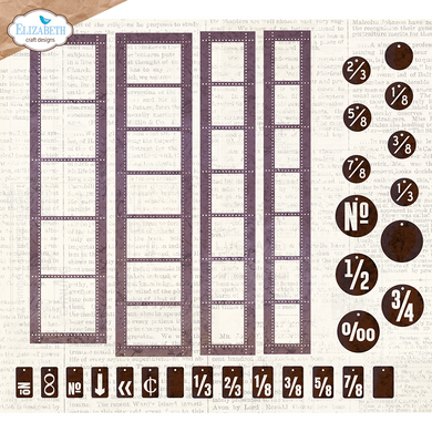Elizabeth Craft Designs Planner Essentials Dies - Postage Stamp Strips