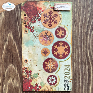 Elizabeth Craft Designs Planner Essentials Dies - Christmas Bubbles Edge Inlay