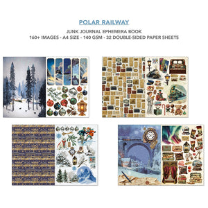 Ciao Bella Polar Railway A4 Junk Journal Ephemera Book