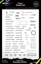 Arden Creative Studio Maker Series Everyday Notes 6 x 8 Clear Stamp Set