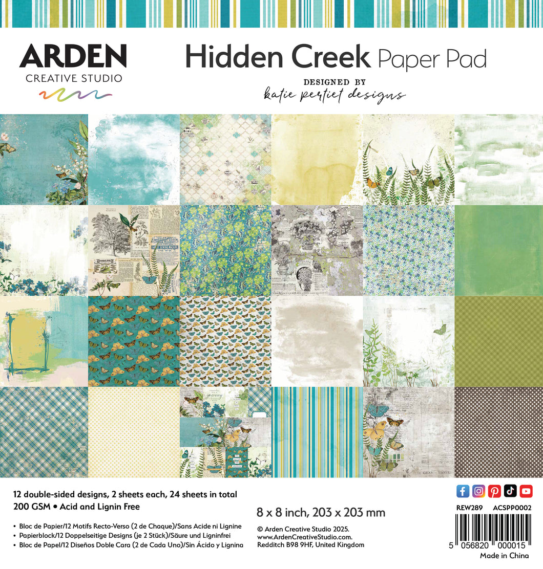 Arden Creative Studio Hidden Creek 8 x 8 Paper Pad