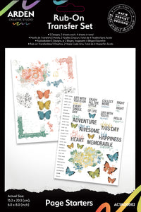 Arden Creative Studio Page Starters 6 in x 8 in Rub-On Transfer Set