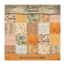 Tim Holtz Idea-ology - Palette Collection : Orange 12 x 12 Paper Pad