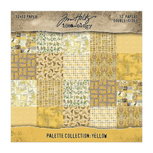 Tim Holtz Idea-ology - Palette Collection : Yellow 12 x 12 Paper Pad