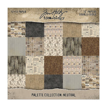 Tim Holtz Idea-ology - Palette Collection : Neutral 12 x 12 Paper Pad