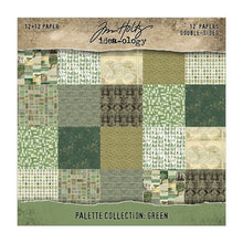 Tim Holtz Idea-ology - Palette Collection : Green 12 x 12 Paper Pad