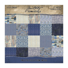 Tim Holtz Idea-ology - Palette Collection : Indigo 12 x 12 Paper Pad
