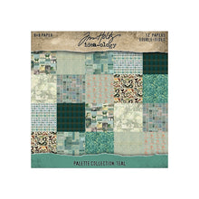 Tim Holtz Idea-ology - Palette Collection : Teal 8 x 8 Paper Pad