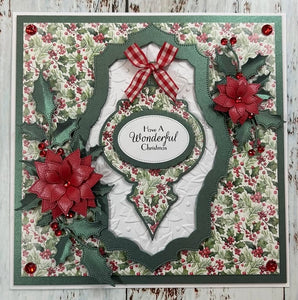 Phill Martin Sentimentally Yours Festive Collection - Pierced Festive Poinsettias
