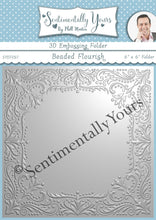 Phill Martin Sentimentally Yours 3D Embossing Folder - 6 x 6 Beaded Flourish
