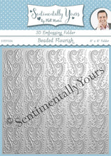 Phill Martin Sentimentally Yours 3D Embossing Folder - 8 x 8 Beaded Flourish