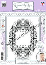 Phill Martin Sentimentally Yours A6 Clear Stamp - Accessory Collection : Beaded Flourish Layered Ovals